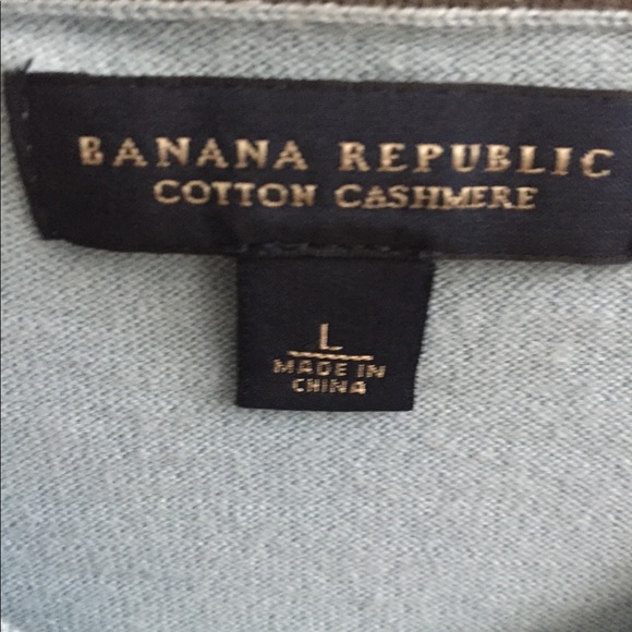 Banana Republic Light Blue Men XL Cashmere Sweater - Picture 3 of 6